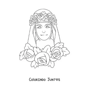 Desenho para colorir de Santa Rosa de Lima