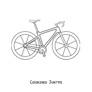 Desenho para colorir de uma bicicleta