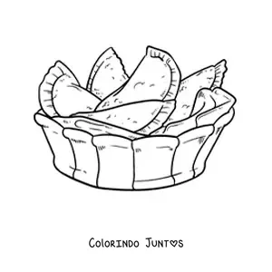 Desenho para colorir de prato tipico da Venezuela