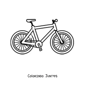 Desenho para colorir de uma bicicleta
