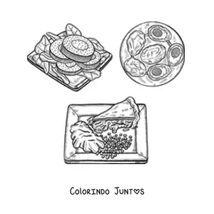 Desenho para colorir de comida tipica da Inglaterra