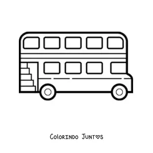 Desenho para colorir de onibus de Londres facil