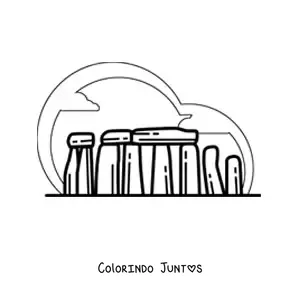 Desenho para colorir de monumento Stonehenge