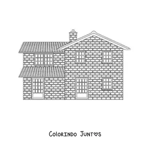 Desenho para colorir de arquitetura inglesa