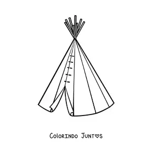 Desenho para colorir de tipi