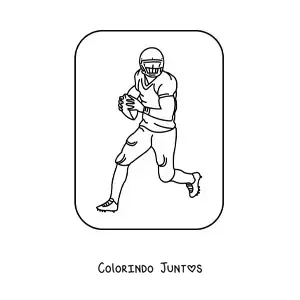 Desenho para colorir de jogador de futebol americano