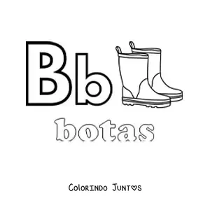 Desenho para colorir de B de botas