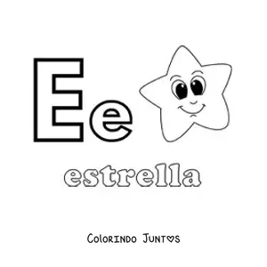 Desenho para colorir de E de estrela