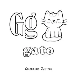 Desenho para colorir de G de gato