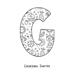 Desenho para colorir da letra G em desenho animado