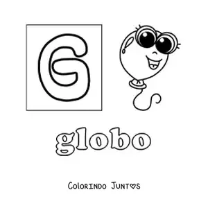 Desenho para colorir de G de balão