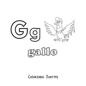 Desenho para colorir de G de galo
