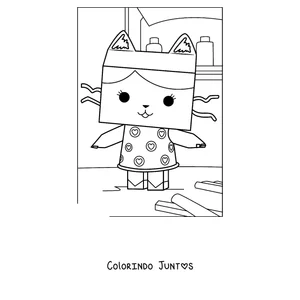 Desenho para colorir do Baby Box na sala de artesanato
