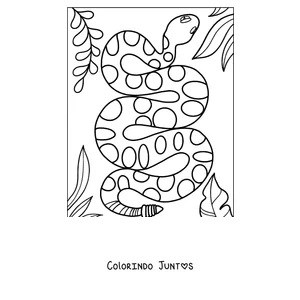 Desenho para colorir de uma cascavel