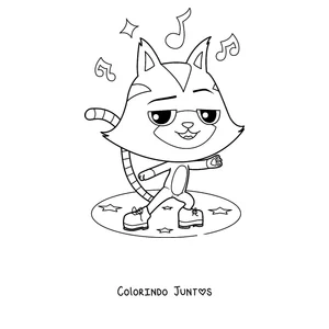 Desenho para colorir do CatRat dançando