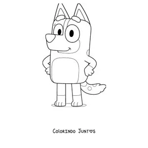 Desenho para colorir da Chilli, a mãe da Bluey