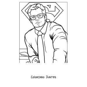 Desenho para colorir do Clark Kent, a identidade secreta do Superman