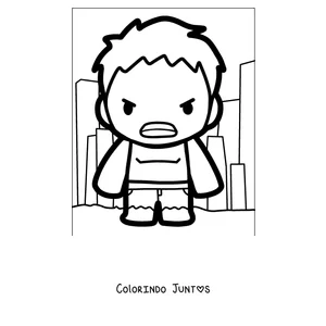 Desenho para colorir do Hulk simples para as crianças