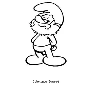 Desenho para colorir do Papai Smurf