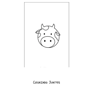 Desenho para colorir de rostinho de vaca de desenho animado