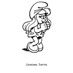 Desenho para colorir da Smurfette